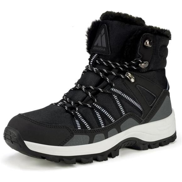 Women's Winter Snow Boots Waterproof Warm Fur Lined Ankle Hiking Boot - Picture 1 of 7